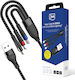 3MK USB to Lightning Cable Μαύρο 1.2m