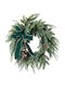 Eurolamp Christmas Decorative Fabric Wreath with Diameter 71cm Green