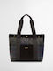 Tartan Fabric Women's Tote Bag Black