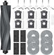 Set de accesorii 24 de piese compatibil cu seria Dreame L10s Ultra Gen 2 L10s Pro Ultra Heat L40 Ultra Ae X30 Ultra Mova E30 Ultra set de consumabile perie principală 6 saci 6 lavete 4 filtre HEPA 6 perii laterale