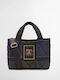 Tartan Fabric Women's Tote Bag Black