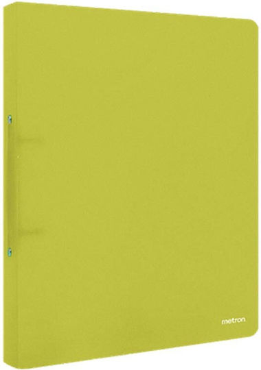 Metron Plastik Klemmbrett A4 2 Ringe 4cm Rücken 907.095845 Gelb