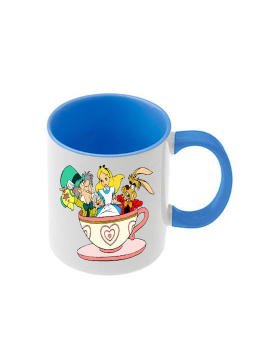 Alice Blaue Tasse Mit Griff Innen