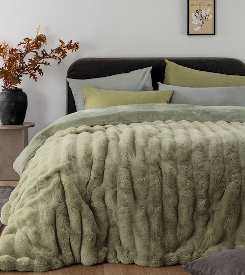 Palamaiki Sherpa Comforter Double 220x240cm Comfo Khaki 900 GSM