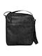 Leather Men's Shoulder / Crossbody Bag Black