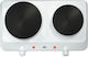 OK. Countertop Burner Enamel Double White
