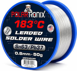 Medium Temperature Rosin Core Solder Wire 183°c Sn63/pb37 0.8mm 50g Polartronix