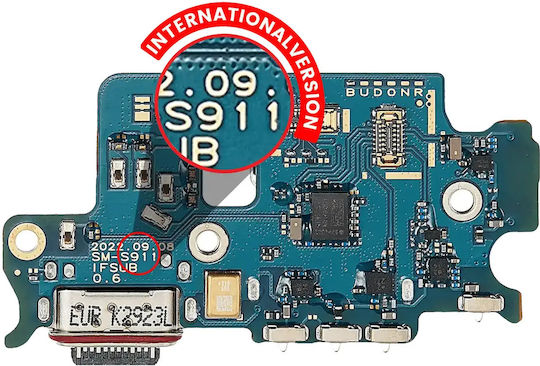 Charging Port Board Sim Card Reader Samsung Galaxy S23 5G S911B International Version Premium