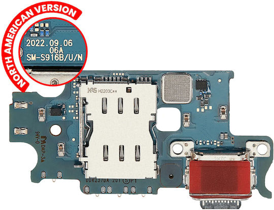 Ladestellenplatine Simkartenleser Samsung Galaxy S23 Plus 5G S916U US-Version Premium