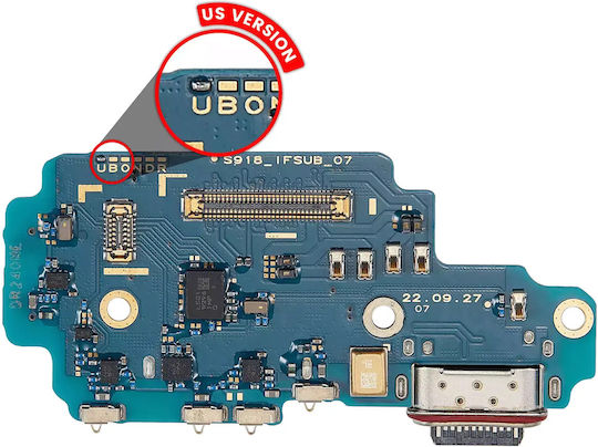 Charging Port Board Sim Card Reader Samsung Galaxy S23 Ultra 5g S918u Us Version Premium