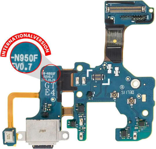 Charging Port Flex Cable Samsung Galaxy Note 8 N950f International Version