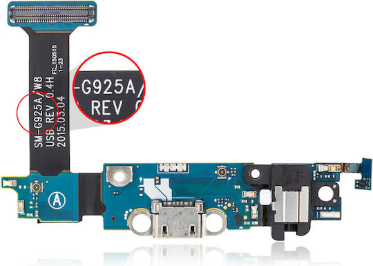 Charging Port Flex Cable Samsung Galaxy S6 Edge G925a At&t
