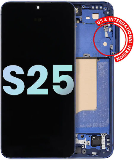 Oled Assembly Frame Samsung Galaxy S25 5g Us & International Service Pack Navy