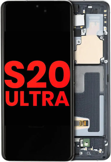 OLED Асембли Рамка Samsung Galaxy S20 Ultra 5G Aftermarket Plus Космически Черен