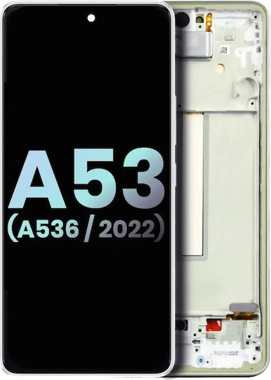 Oled Assembly Frame Samsung Galaxy A53 5g A536 2022 Service Pack White