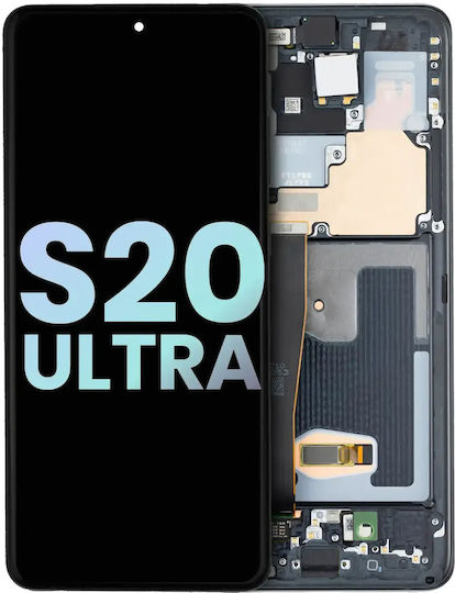 Oled Assembly Frame Samsung Galaxy S20 Ultra 5g Service Pack Cosmic Black