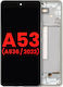 Ansamblu OLED cu ramă Samsung Galaxy A53 5g A536 2022 6.36" Aftermarket Plus Alb