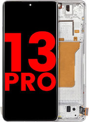 OLED Ersatzbildschirm mit Rahmen Xiaomi 13 Pro Nachbau Plus Weiß OLED Ersatzbildschirm mit Rahmen Xiaomi 13 Pro Nachbau Plus Weiß