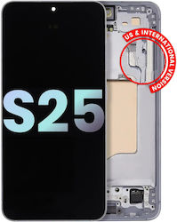 OLED модул с рамка Samsung Galaxy S25 5g US & International Service Pack Ice Blue