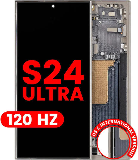 OLED модул рамка Samsung Galaxy S24 Ultra US & International Version Aftermarket Pro 120Hz титаниево сив