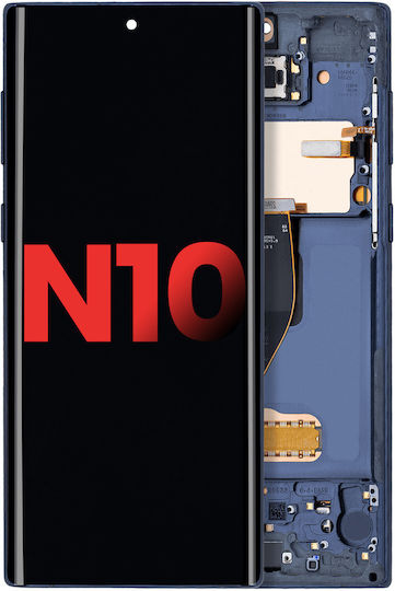 Oled Assembly Frame Samsung Galaxy Note 10 Aftermarket Plus Aura Glow Silver