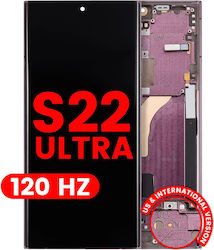Oled Assembly Frame Samsung Galaxy S22 Ultra 5g Us & International Version Aftermarket Pro 120hz Burgundy