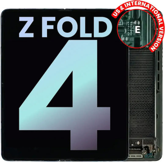 Вътрешен OLED модул с рамка Samsung Galaxy Z Fold 4 5G US & International Service Pack сиво-зелен