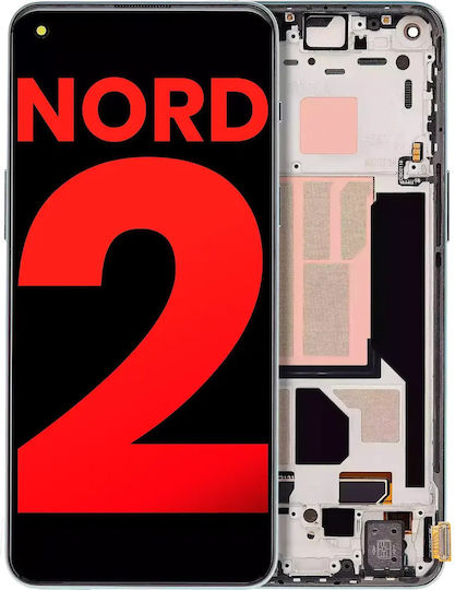 Oled Assembly Frame Oneplus Nord 2 5g Aftermarket Plus Blue Haze