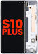 OLED модул с рамка Samsung Galaxy S10 Plus aftermarket Plus Prism бял