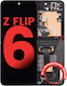 Innen-OLED-Baugruppe mit Rahmen für Samsung Galaxy Z Flip 6 5G US & International Aftermarket Plus Schwarz