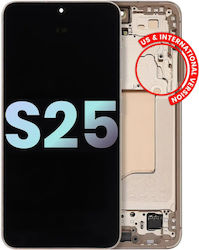 OLED Асембли Рамка Samsung Galaxy S25 5g Us & International Service Pack Розово Злато