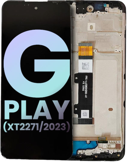 LCD сглобка с рамка Motorola Moto G Play Xt2271 2023 оригинален OEM тъмно индиго