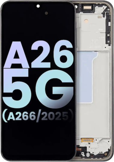 OLED Montage Rahmen Kompatibel Samsung Galaxy A26 5G A266 2025 Service Pack Schwarz