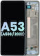 Oled Ersatzbildschirm Rahmen Samsung Galaxy A53 5G A536 2022 Service Pack Blau
