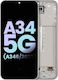 Oled Assembly Frame Compatible Samsung Galaxy A34 5g A346 2023 Service Pack Silver