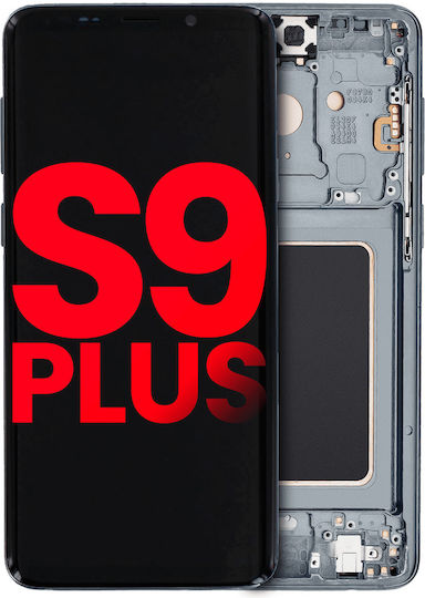 OLED модул с рамка Samsung Galaxy S9 Plus aftermarket plus титанoсиво