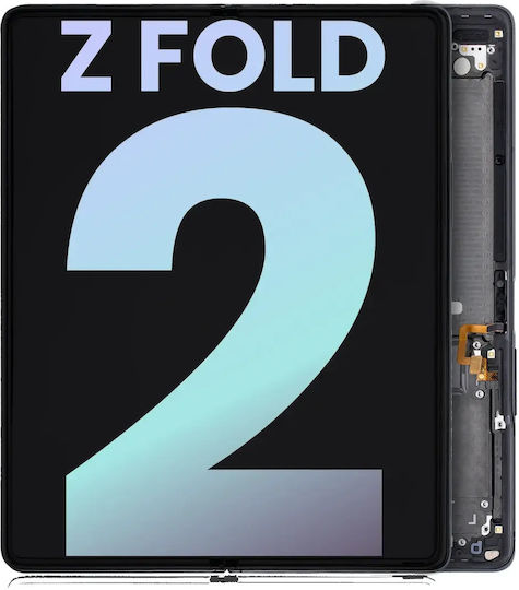 Вътрешен OLED модул с рамка Samsung Galaxy Z Fold 2 5G US & International Service Pack Mystic Black Black Hinge