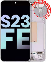 Oled Ansamblu cu ramă Samsung Galaxy S23 FE 5G Versiune US și Internațională Service Pack Verde Mentă Crem Mov Indigo Mandarina
