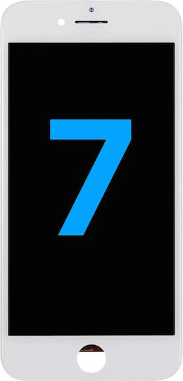 Ansamblu LCD placă de oțel iPhone 7 aftermarket AQ7 alb