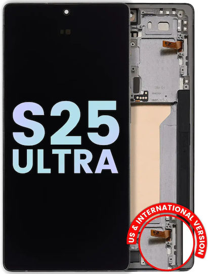Oled Assembly Frame Samsung Galaxy S25 Ultra 5g Us & International Service Pack Titanium Jet Black
