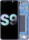 Oled Ersatzbildschirm mit Rahmen Samsung Galaxy S9 Service Pack Korallenblau