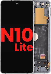 Ansamblu OLED cu ramă Samsung Galaxy Note 10 Lite aftermarket Plus Aura Glow argintiu Ansamblu OLED cu ramă Samsung Galaxy Note 10 Lite aftermarket Plus Aura Glow argintiu