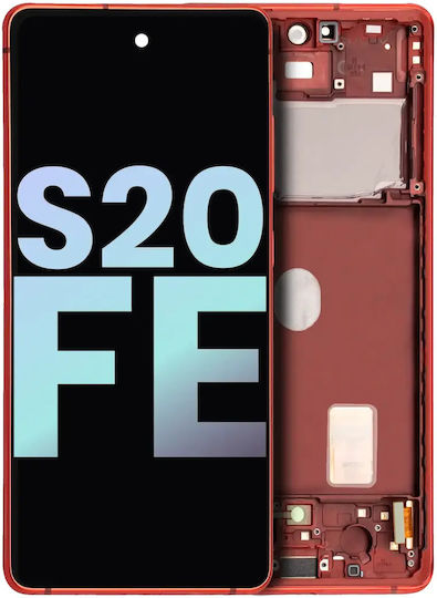 Oled Assembly Frame Samsung Galaxy S20 Fe 4g 5g Service Pack Cloud Red
