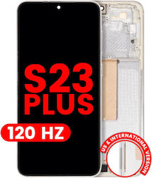 Oled Assembly Frame Samsung Galaxy S23 Plus Us & International Aftermarket Plus 120hz Cream