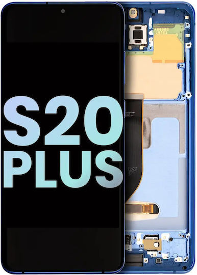 Oled Assembly Frame Samsung Galaxy S20 Plus 5g Service Pack Aura Blue