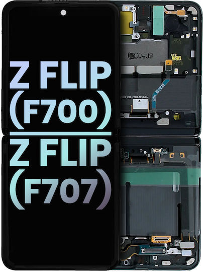 Inner OLED Assembly Rahmen Samsung Galaxy Z Flip 4g F700 Service Pack Spiegel Schwarz