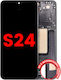 OLED Ersatzbildschirmrahmen Samsung Galaxy S24 5G US & Internationale Version Aftermarket Plus Onyx Schwarz