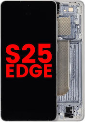 OLED Ersatzbildschirmrahmen Samsung Galaxy S25 Edge Us & Internationale Version Nachrüstteil Plus Titan-Silber OLED Ersatzbildschirmrahmen Samsung Galaxy S25 Edge Us & Internationale Version Nachrüstteil Plus Titan-Silber