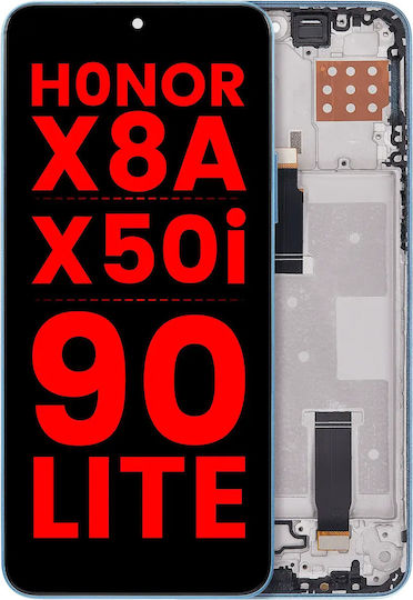 Lcd Assembly Frame Honor X8a X50i 90 Lite Aftermarket Plus Cyan Lake