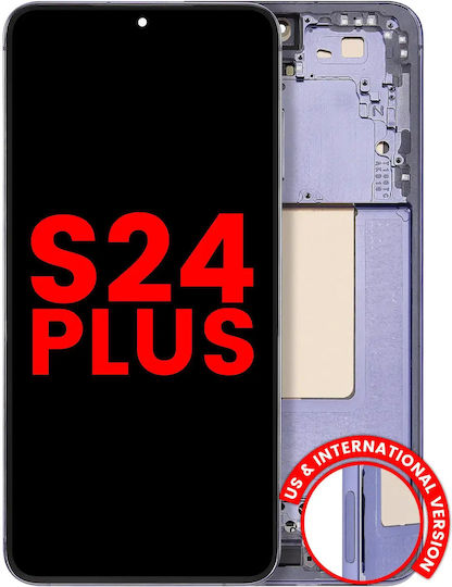 Oled Assembly Frame Compatible Samsung Galaxy S24 Plus 5g Us & International Version Aftermarket Plus Cobalt Violet